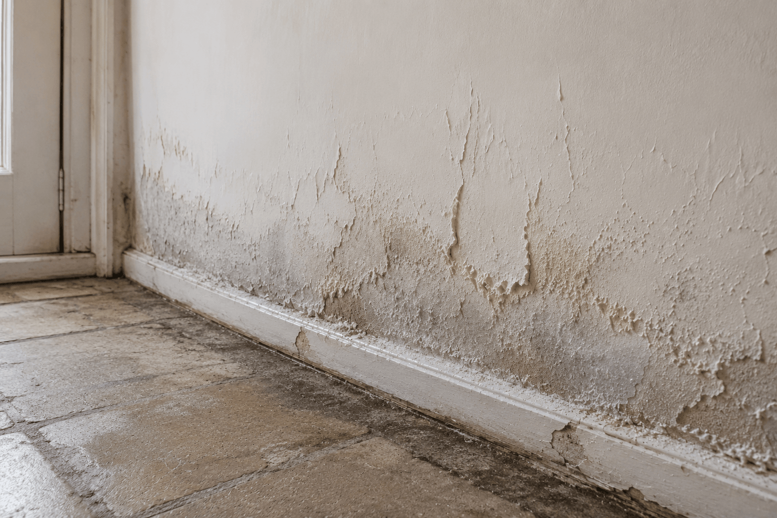 Salpêtre sur les murs : reconnaître une trace et la traiter
